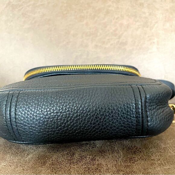 Michael Kors Black Leather Women's Crossbody Purse Bag - Picture 9 of 12